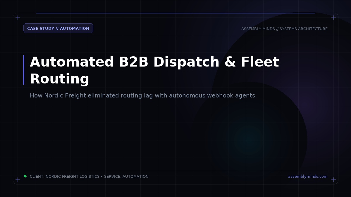 Automated B2B Dispatch & Fleet Routing